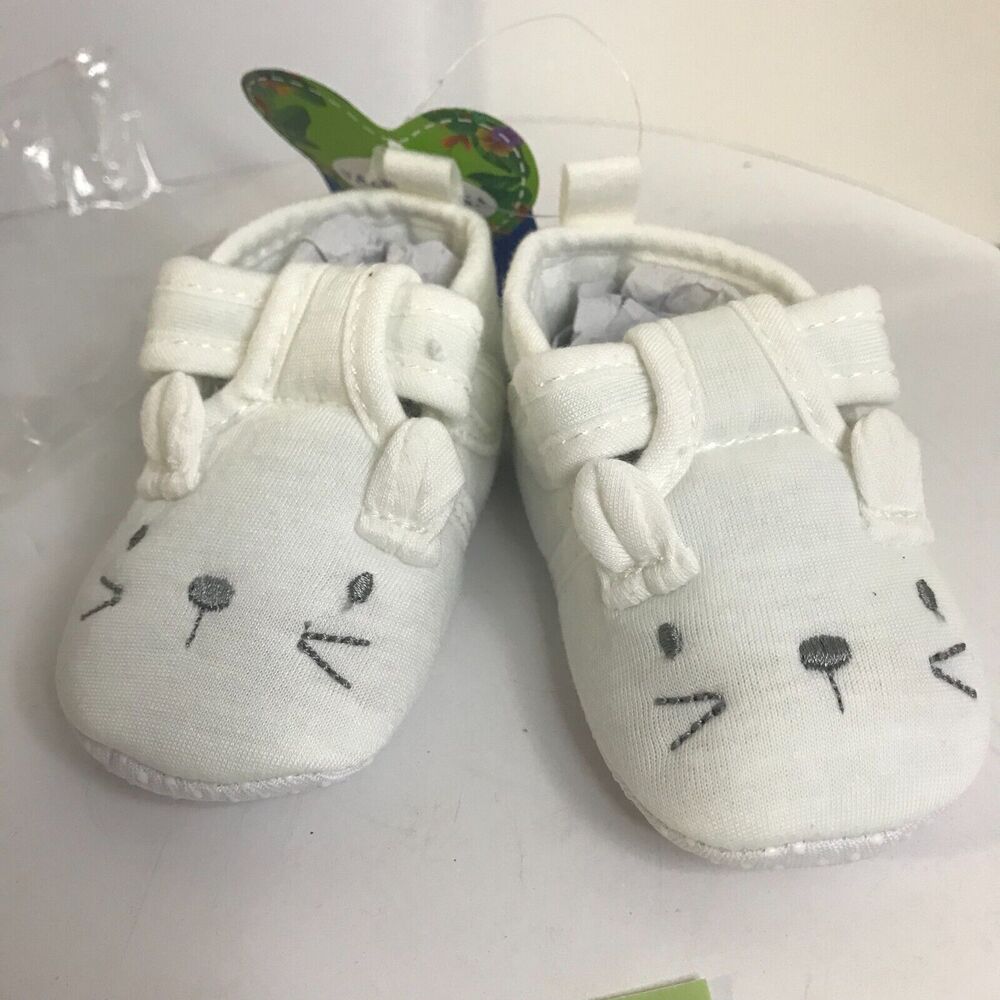 Baby Shoes First Walkers Autumn Infant 0-6 Months Soft Sole B White Kitty